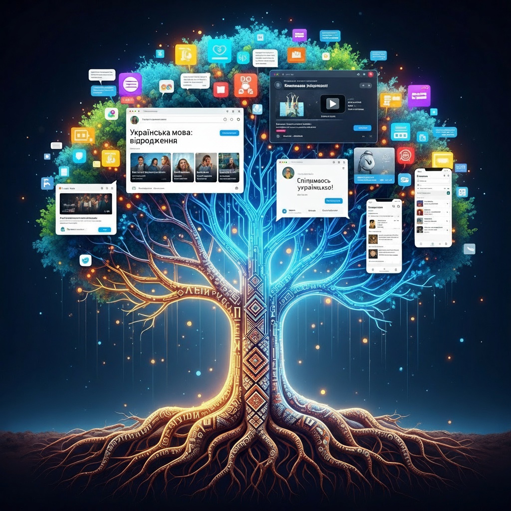Українська мова у цифрову епоху: нові виклики та можливості - Blog illustration